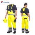Homens altos ajustáveis ​​EN471 do terno dos macacões das combinações da segurança da visibilidade com fitas e os bolsos reflexivos